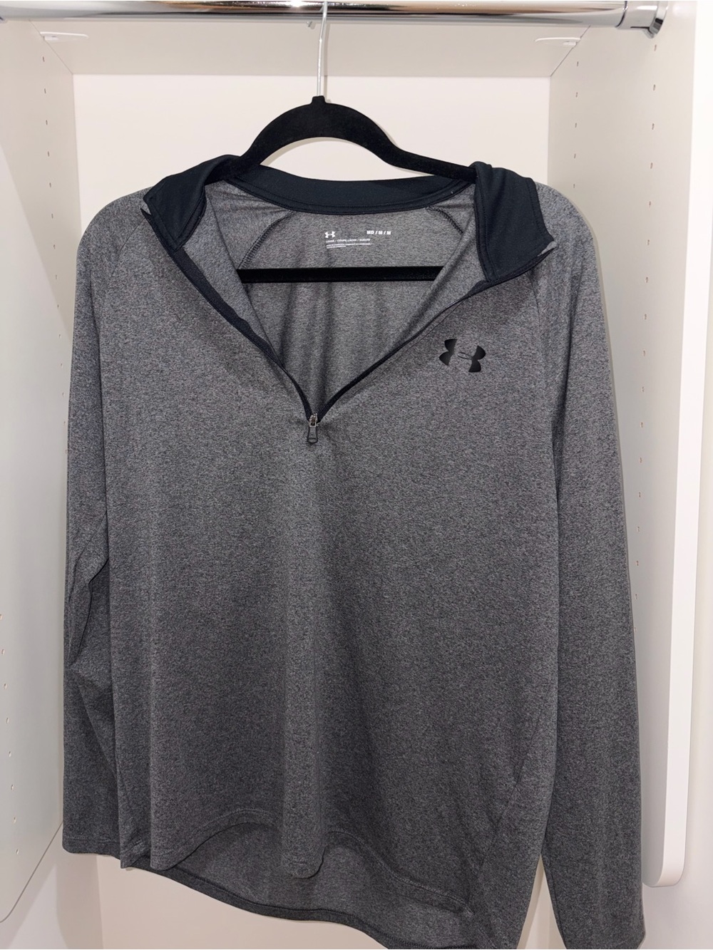 Under Armour Men’s Gray Hooded Quarter-Zip Performance Pullover